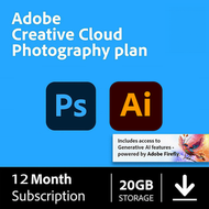 Adobe - Adobe Creative Cloud 攝影計劃 PS+AI（PC / Mac / Android / IOS）| 12 個月訂閱 | 20GB 儲存空間