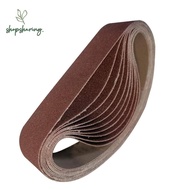 SHOPSHARING 10pcs Sanding Belts, 330 x 30 mm / 1.2 x 13 Inch Alumina Abrasive Sanding Belts, Durable
