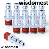 WISDOMEST 10-Pack NPT Male Industrial Air Plug, Iron 1/4 inch 1/4'' Pneumatic Plugs, Air Compressors Air Hose Fitting I/M/D Type Air Coupler