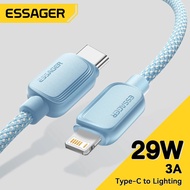 Essager USB Type C สายสำหรับ iPhone 14 13 12 11 Pro Max XS PD 20W ที่ชาร์จความเร็วสูง USB C ถึง Lightning สาย29W สำหรับ iPad Macbook