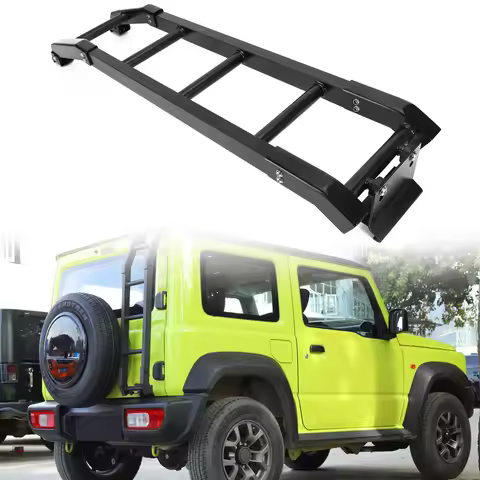 New Aluminum Car Rear Tail Door Ladder Climbing Fit For Suzuki Jimny 2019+ BLK