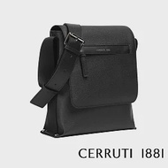 【Cerruti 1881】限量2折 義大利頂級側背包肩背包 全新專櫃展示品(黑色 CEBO06473P)