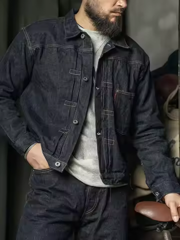 Rugged Bronson 1943 Model S506XX Jean Jacket in Slub Raw Selvedge Denim Lot S806XX Indigo