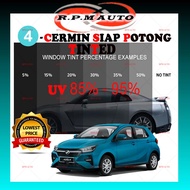 Tinted kereta Axia Baru Black hitam Tinted 4Door 4Tingkap Siap Potong Axia tinted kereta axia tinted