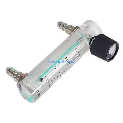 A5YD Gas Regulator LZB-6M Flowmeter 0-1.5 LPM Meter with Control for Valve for Oxygen/Air/Gas Easy t