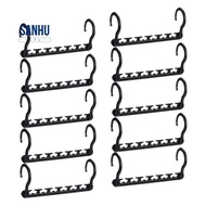 Sturdy Plastic Space Saving Hangers Cascading Hanger Organizer Pack of 12 Closet Space Saver Multifunctional Hangers