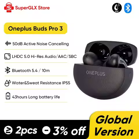 2024 New Global Version Oneplus Buds Pro 3 TWS Bluetooth Earphone 50dB Active Noise Canceling 43h Ba