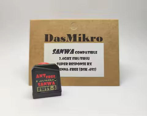 DASMIKRO DSK-492 DSK-492i FH5 COMPATIBLE ANTENNA-FREE RECEIVER FOR SANWA FH-5 M17 MT-5 MT-R FHSS-5