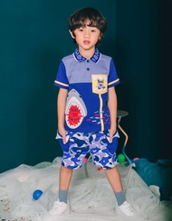 NIKI BEBE - Top & Shorts เสื้อโปโลปักฉลาม กางเกงขาสั้น