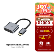 [ราคาพิเศษ 399 บ.] Hagibis HDMI to VGA HVC02 หัวแปลง HDMI เป็น VGA อะแดปเตอร์แปลง รองรับภาพสูงสุด 10