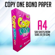 Copy One Bond Paper A5 Short A4 & Long 70GSM Substance 20 - 500sheets per ream