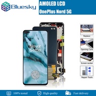 6.44 "AMOLED LCD สำหรับ OnePlus Nord AC2001แอลซีดี AC2003จอแสดงผลดิจิทัลแผงประกอบหน้าจอสัมผัสสำหรับ