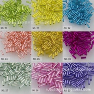 3 Points 6.0mm Series Tube 2 Points Meter Silver Beads 4.5mm Filling Paint Baking Star Brand Beads J