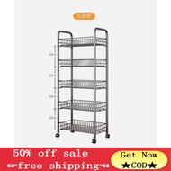 （In stock）Ornasun 5-layer Kitchen Storage Rack Organizer shelves with wheels Trolley Cart Shelf Orga