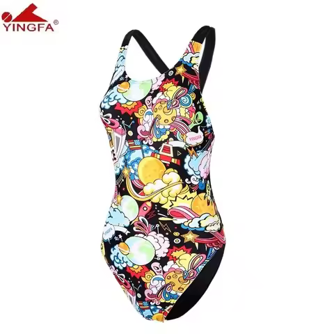 High quality Women Swimwear Professional Training Competition Waterproof Quick Dry One Piece Swimsui