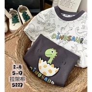 Brothers Sisters Clothes Children Style Full Version Printed Dinosaur Short-Sleeved Tops Tshirt Buda