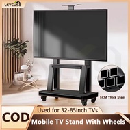 LEYCUS 32-85 Inch Mobile TV Stand with Wheel TV Bracket Adjustable Conference Floor Stand