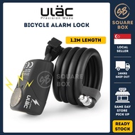 [Ready Stocks in SG!] ULAC Bike Lock Alarm Security Cable Cycling Motorcycle Bold 5/7 Anti-theft Cycle Lock Alloy