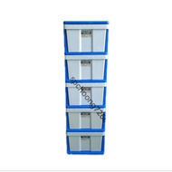 Dolphin 5 tier Plastic Drawer / Big Cabinet / Storage Cabinet/ Laci / Almari