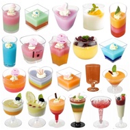 Disposable Mousse Cup Pudding Cup Jelly Cup Tiramisu Cup Pastry Hard Plastic Aviation Cup100Only HLE