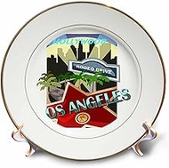 3dRose cp_52367_1 Hollywood-Porcelain Plate, 8"