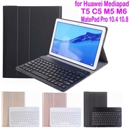 ✿Huawei Mediapad Case Keyboard for MediaPad T5 M5 M6 10.1 Lite Honor Pad 5 10.1 MatePad 10.4 Pro 10.8 Bluetooth Keyboard