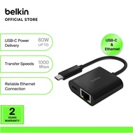 Belkin INC001BTBK USB-C to Ethernet + Charge Adapter