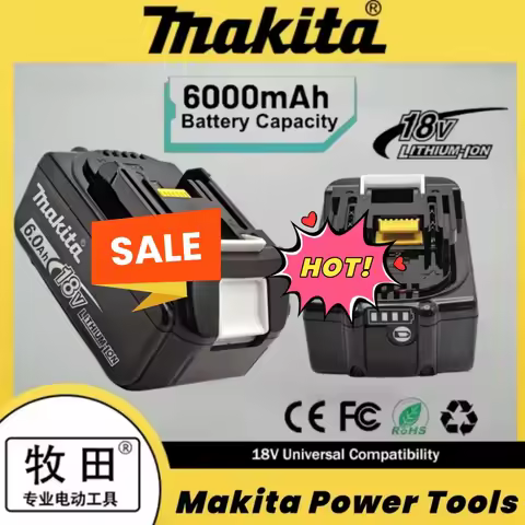18V 6Ah 3Ah Makita BL1860B Battery Rechargeable Lithium-ion Compatible with DTD172 DDF487 DTW300 DGA