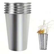 2/5 Stainless Steel Cups, Beer Cups, Coffee Cups, Portable Water Cups, Single-Layer Cold Drink Cups,