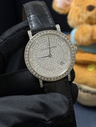 Carl F. Bucherer寶齊萊Adamavi系列 型號10309.02原鑽滿鑽，18K白金，二手淨錶。