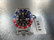 Rolex GMT Master 16750 少見南瓜🎃夜光．針面對色 粗字紅藍片．78360帶