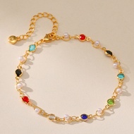ASIX GOLD Bracelet 916 Gold Womens Colored Stone Bracelet