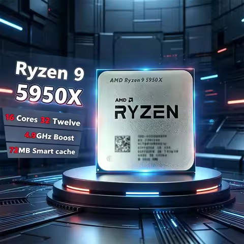 AMD Ryzen 9 5950X New Ryzen 9 5000 Series Vermeer (Zen 3) 16-Core 3.4 GHz Socket AM4 105W Socket AM4