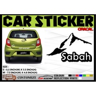GUNUNG SABAH CAR STICKERS STICKER KERETA NEGERI SABAH