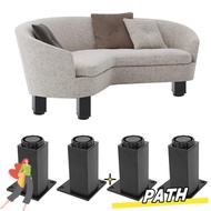 PA-HOME 4pcs Furniture Legs, Black Square Cabinet Feet, Hardware 100mm/120mm Aluminum Alloy Support 