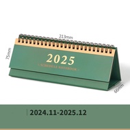 2025 English Mini Desk Calendar Horizontal Version Solid Color Simple Business Office Daily Plan Sel