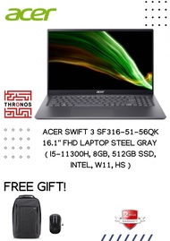Acer Swift 3 SF316-51-56QK 16.1'' FHD Laptop Steel Gray