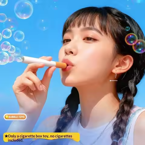 Set of 2 Mini Bubble Pipe; Funny Cigarette Prop; Handheld Event Atmosphere Creator