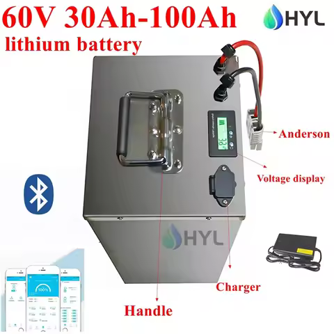 HYL 60V 20Ah 30Ah 40Ah 50Ah 60Ah 80Ah 100Ah 120Ah lithium ion battery pack for 1000W 2000W 3000W 500