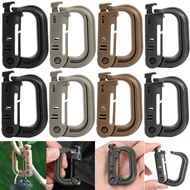 Outdoor Tactical D-Shape Backpack Buckle / Portable D-ring Carabiner Anti-theft Clip / Climbing Backpack Keychain Snap Lock / Mountaineering Hanging Lock Hook /