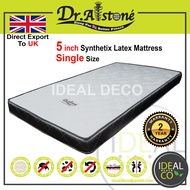 (Fast Shipping) Dr.Alstone Synthetic Latex (SINGLE Size) 5 Inch Mattress / Tilam Cooling Top Charcoa