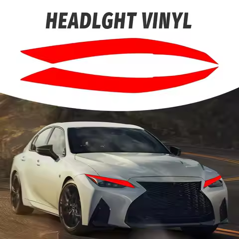 For 2021-2025 Lexus IS350 IS300 IS500 RED Headlight Drl Headlight Decal Tint Overlay Vinyl Ppf