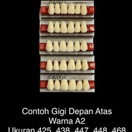 1 KOTAK GIGI PALSU AKRILIK ACRYLIC CAIYU DEPAN ATAS ANTERIOR