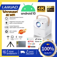 โปรเจคเตอร์ 4K HD projector Android 10.0 160 ANSI ลูเมน ลำโพงในตัว 1*5W โปรเจคเตอร์มินิ โปรเจคเตอร์ด
