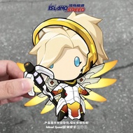 Overwatch Angel Car Sticker Q Version Cartoon Cute DVA Decorative Glass Window Electric Car Decal