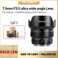 7Artisans 7 artisans 7.5mm F3.5 Wide angle Manual Focus APS-C Lens for Canon EF 77D 80D Nikon F Mount D7500 D7200 DSLR Cameras