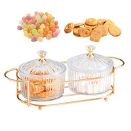 【A Fond Party】 Snack Serving Bowls Dried Fruit Tray With Lid Serving Dishes Compote Container For Nu