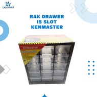KENMASTER TOOLBOX / PARTS ORGANIZER 15 SLOTS UNBREAKABLE