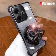 Sang trọng bốn dày góc mạ vỏ điện thoại cho Redmi 13x Deluxe long lanh với xoay con quay hồi chuyển