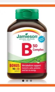 新 New Jamieson vitamin b complex b50 維生素 維他命B雜 no gluten free artificial preservatives 善存